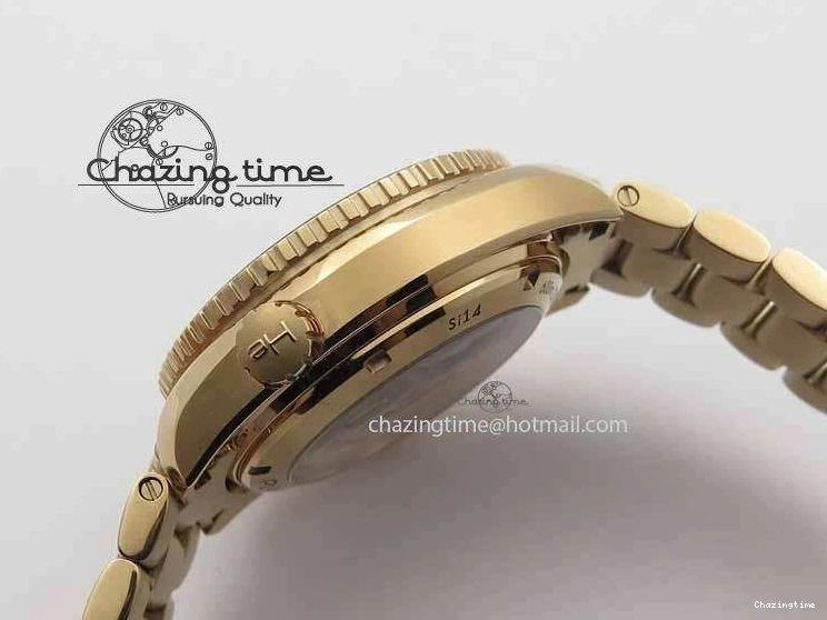 0305 Efficient Planet Ocean GMT 43.5mm RG V6F 1:1 Best Edition Black Dial On RG Bracelet A 8182